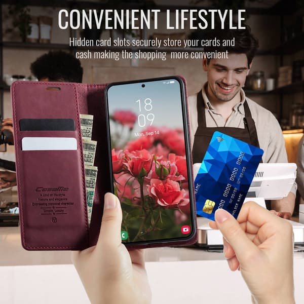 CASEME Puhelimen Lompakkokotelo Google Pixel 11 Pro XL:lle Red