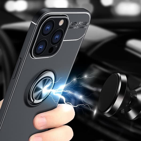 iPhone 13 Pro Max Sormirengas Sivutuen Hybridikotelo - Sininen Blue