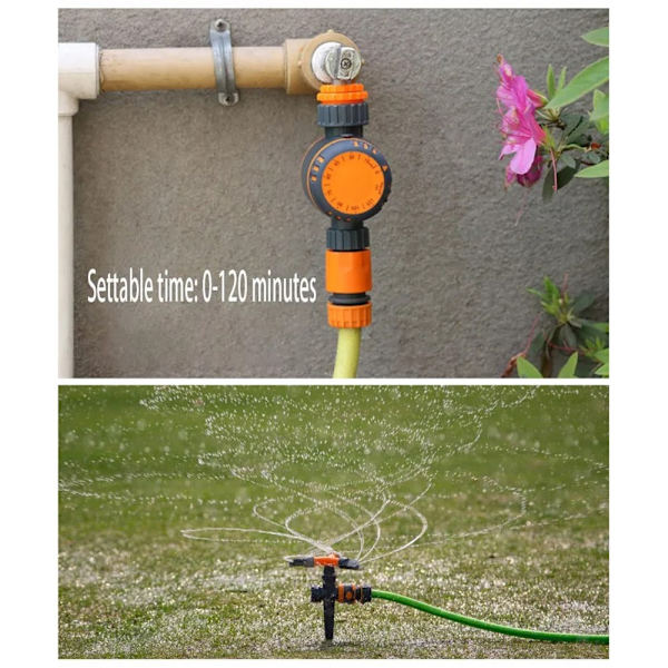 Automatisk Trädgård Bevattning Intelligent Mekanisk Vattentimer Orange