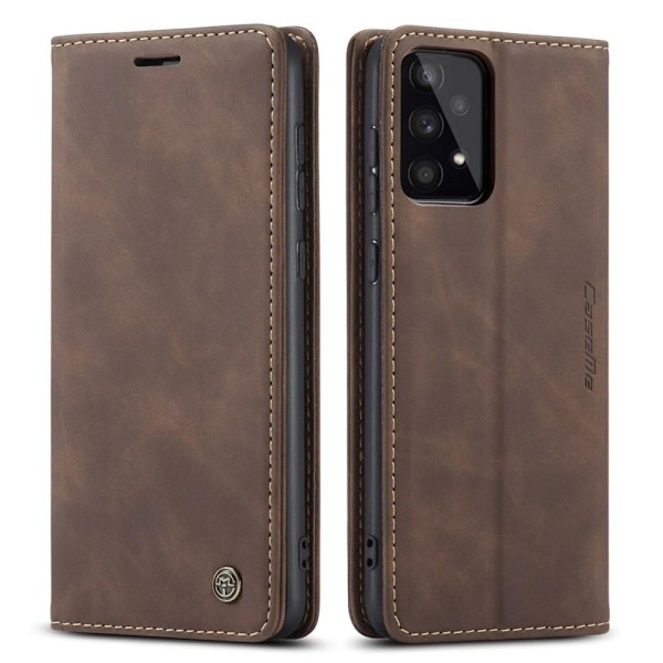 CASEME Retro Wallet Case for Samsung Galaxy A33 5G - Coffee Brown