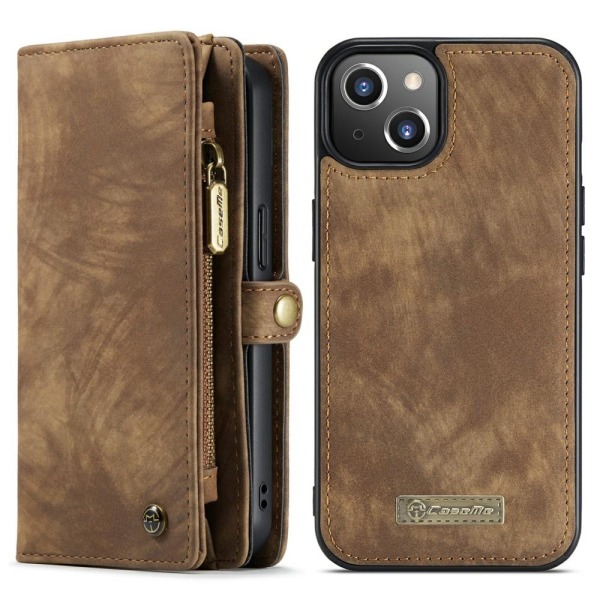 CASEME iPhone 13 2-in-1 Wallet Phone Shell - Brown Brown