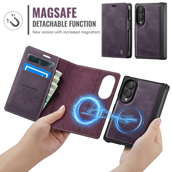 CASEME Magnetisk telefonpungcover til Samsung Galaxy Z Fold8 Purple