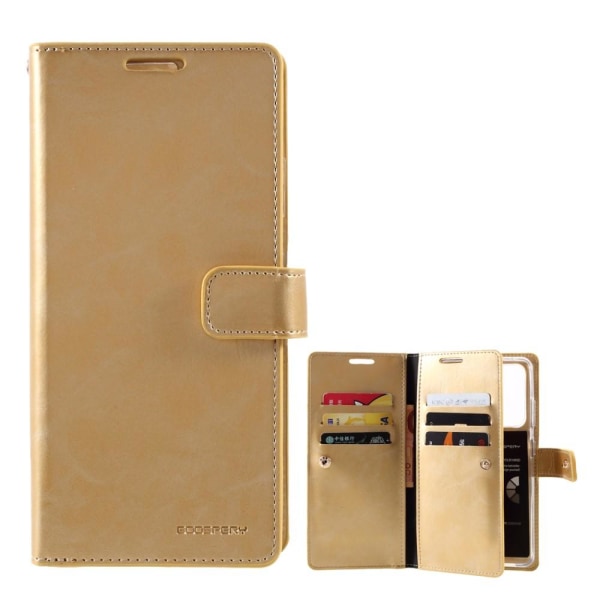 MERCURY GOOSPERY Mansoor Wallet Diary PU-nahkakotelo Samsung Gal Gold