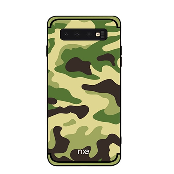 NXE Samsung Galaxy S10+ TPU-Skal - Kamouflage - LjusGrön Grön