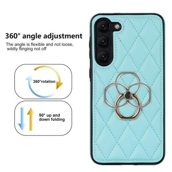 Samsung Galaxy S23 Case Rhombus Rhombus Grid Pattern Takakannen Rengastuki - Taivaansininen Blue