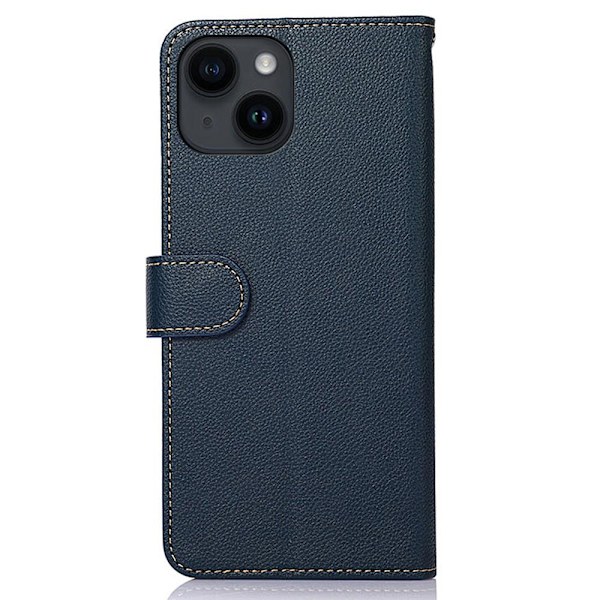 KHAZNEH till iPhone 15 Plånboksfodral - Blå/Brun Blå