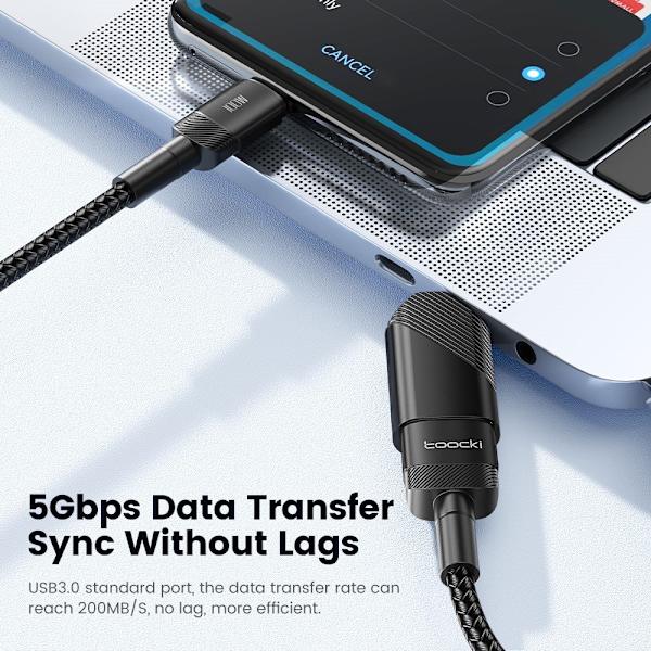 TOOCKI USB-C Han USB 3.0 Hun Converter 5Gbps dataadapter Black