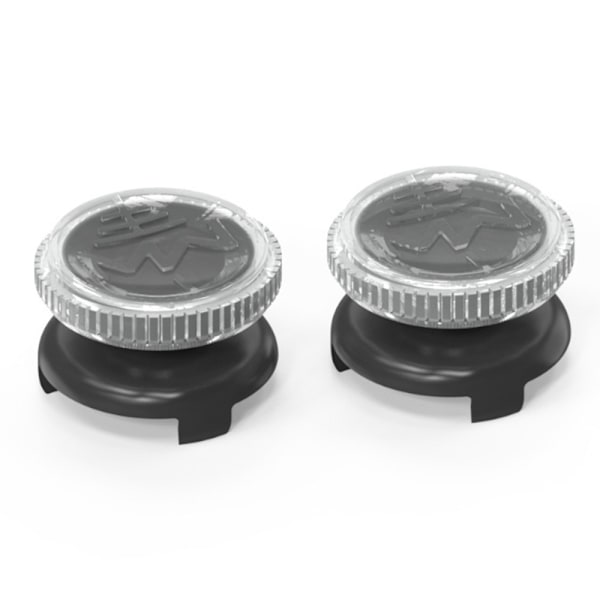 2 stk Tommelgrep Fingergrep kompatibel med Xbox 360 Series X Series S Switch Pro Joystick - Gjennomsiktig svart Transparent