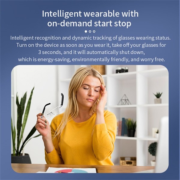 Wireless Music Bluetooth 5.3 Smart Glasses Mikrofon Høyttaler Sykling Løping Transparent