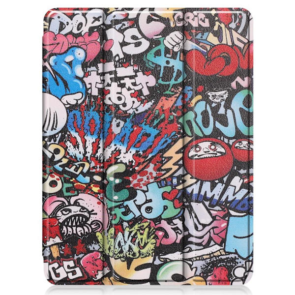 Til iPad Pro 11 2021 Trifoldet stativ - tabletetui - Graffiti Multicolor