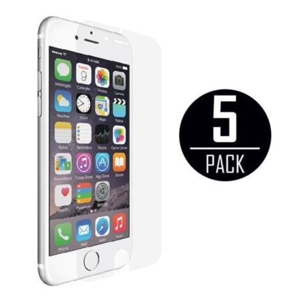 5stk skjermbeskyttere for Iphone 6/6s Plus 5.5 «+ rengjøringsklut Transparent
