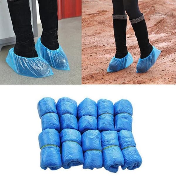 Vanntett engangssko-trekk i plast Blue
