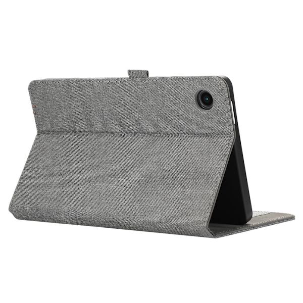 Etui for Samsung Galaxy Tab A9+ med stofftekstur, folio og stativ Grey