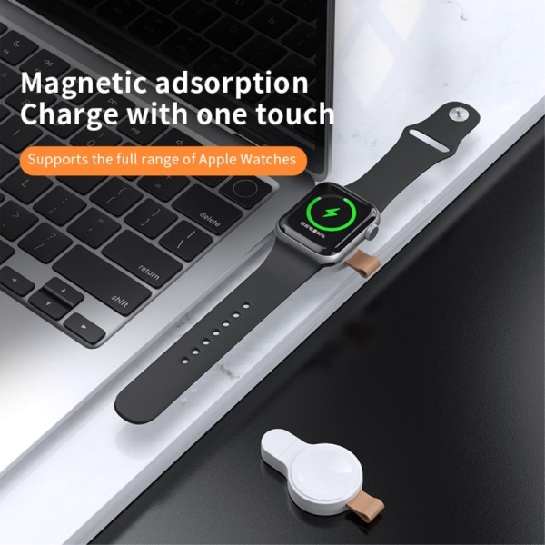 Trådlös Snabb laddare magnetisk för Apple Watch Series 1-8 USB-C Svart