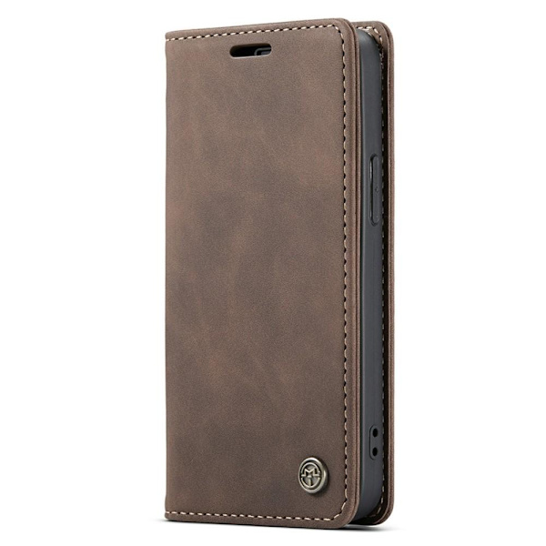 CASEME Retro Lommebok Etui for iPhone 13 - Kaffe Dark brown