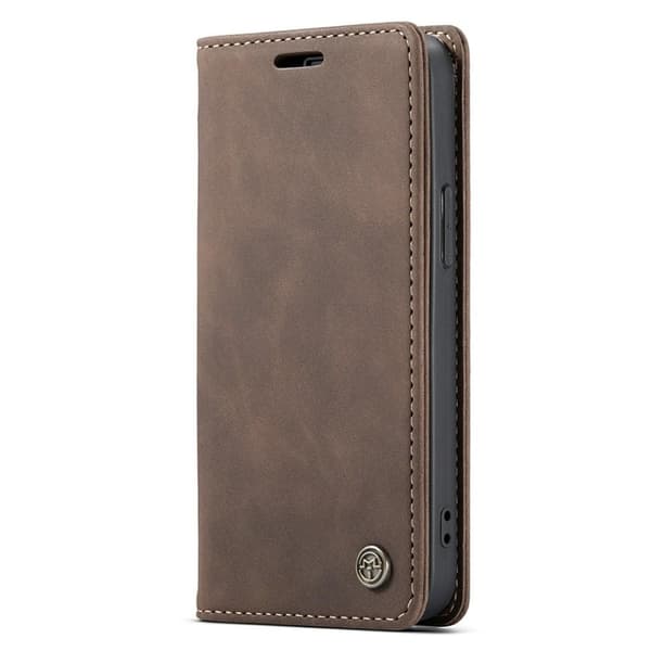 CASEME Retro tegnebog taske til iPhone 13 - Kaffe Dark brown
