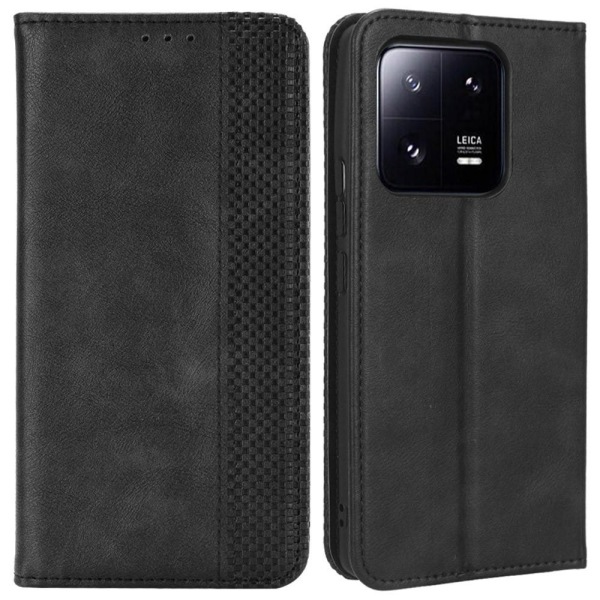 Xiaomi 13 Telineen puhelinkotelolle Täysi suojaava lompakon kansi - musta Black