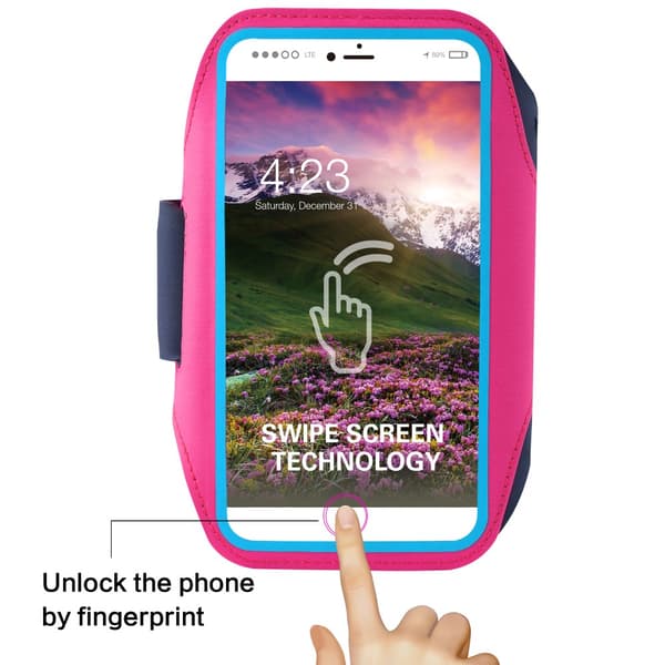 BDD - 061Z Sportsarmbånd til iPhone 7 Plus/Galaxy S7 Edge - Rosa Pink