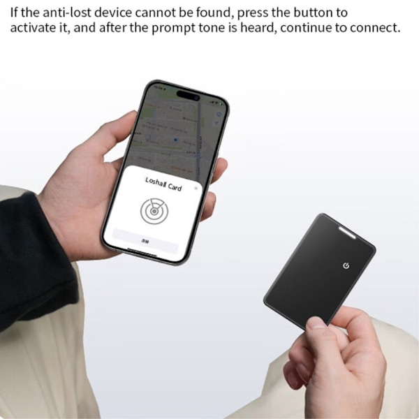 Tracker för Husdjur Bil Plånbok Anti-förlorad Bluetooth Spårare A Find My Svart
