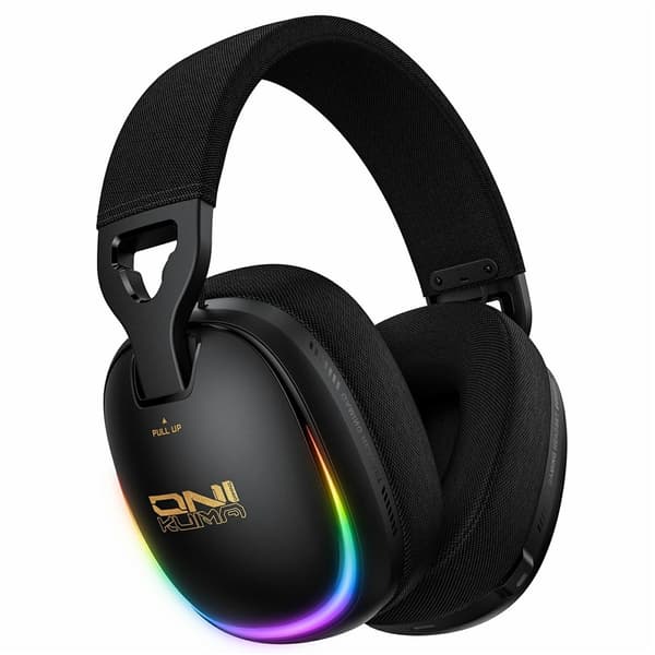 ONIKUMA GT805 Gaming Headset 4 Tilstande Trådløs/Kabelbaseret Over-Ear RGB - Sort Black