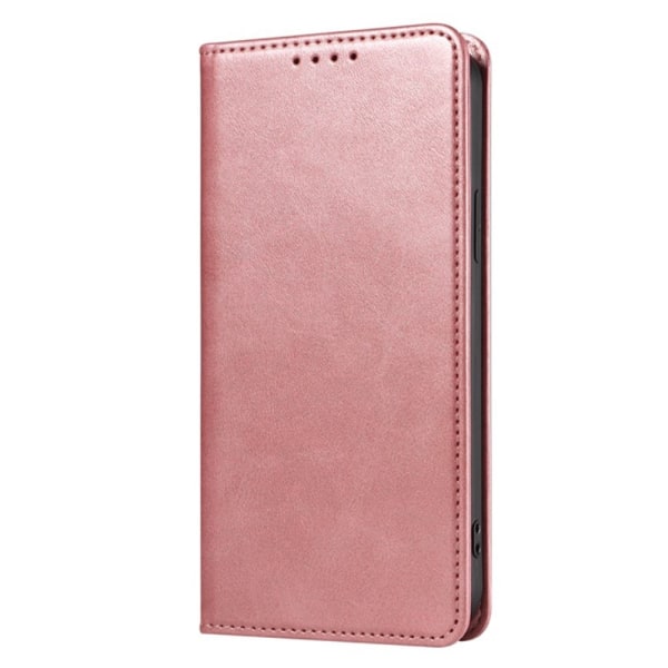 Lompakkoteline Puhelinkotelo iPhone 15 Plus -kännykkäsuojus -ruu Pink gold
