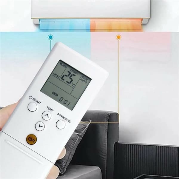 Fjärrkontroll Ersättning för AR-REB1E för Fujitsu Air Conditioner Vit