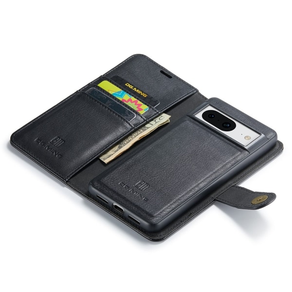 DG.MING Google Pixel 8 Irrotettava 2-in-1-lompakkokansi Black
