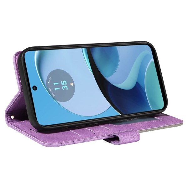 Til Motorola Moto G14 KT-serie-1 dobbeltfarve Purple