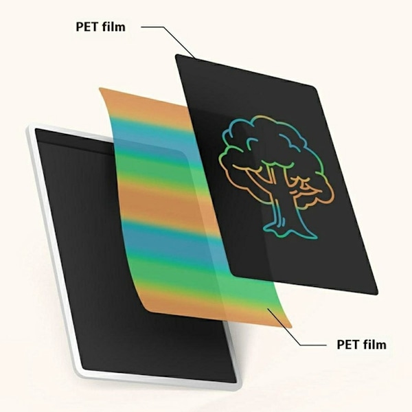 XIAOMI 10 tuuman värikäs LCD kirjoituslevy Doodle Board Erase Notepad Black