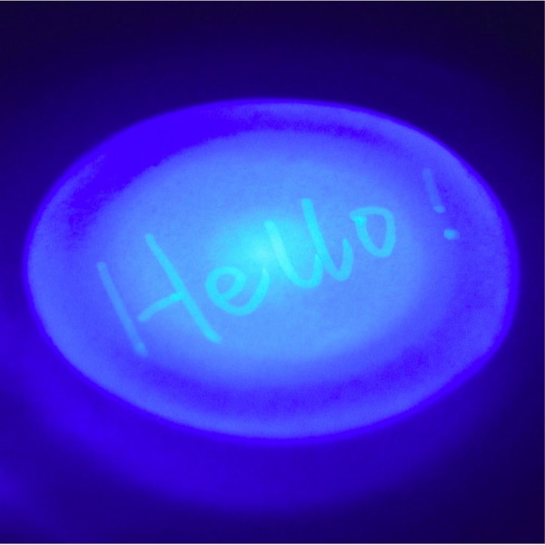 Invisible Ink Pen med UV-lys hemmelig besked Silver
