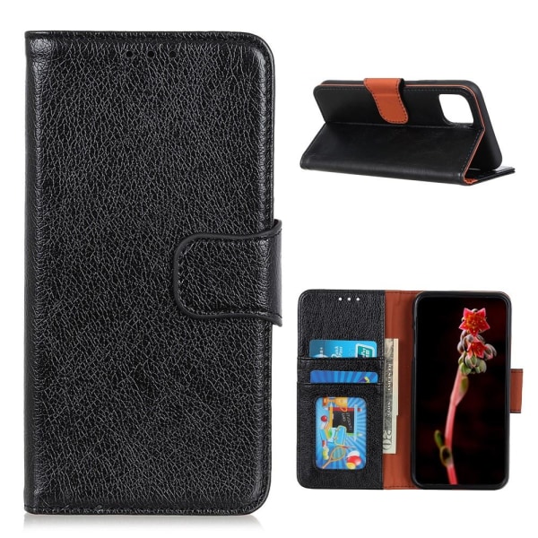 Nappa Texture Split Wallet Stand Cover for Xiaomi Mi 11 Black