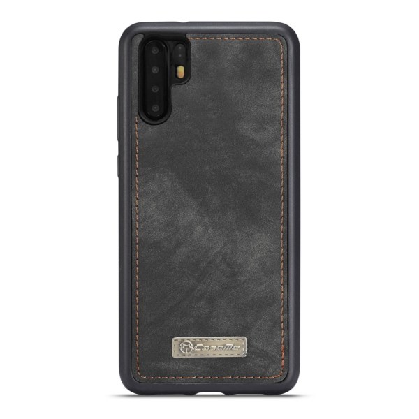 Huawei P30 Pro CASEME Retro läder plånboksfodral Grå grå