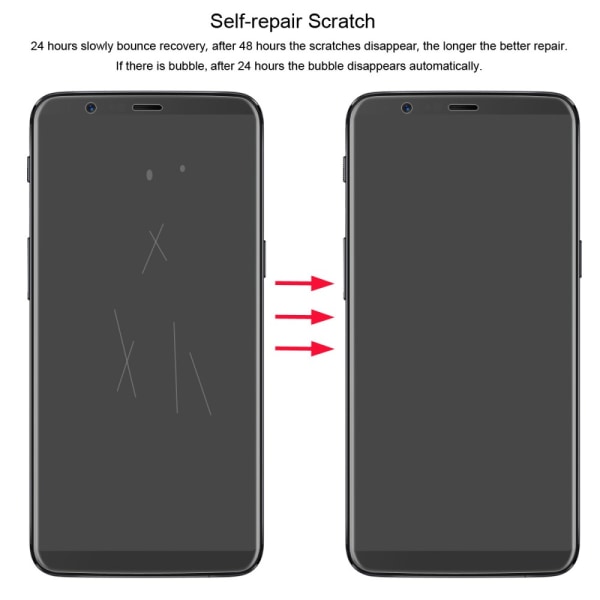 HAT PRINCE Curved PET Skärmskydd till OnePlus 5T Transparent