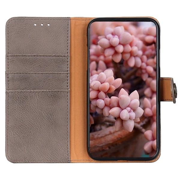 KHAZNEH för iPhone 17e / 16e Plånboksfodral Khaki