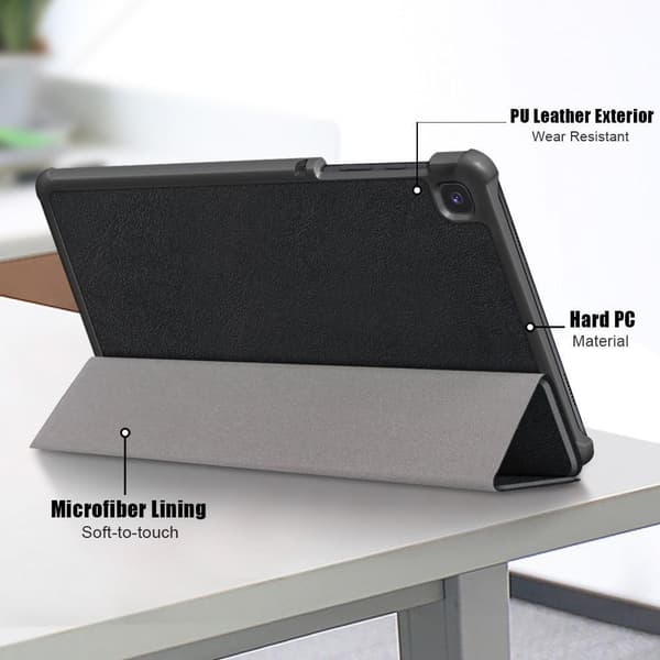 Samsung Galaxy Tab A7 Lite 8,7\" Tri-fold Stativveske - Svart Black