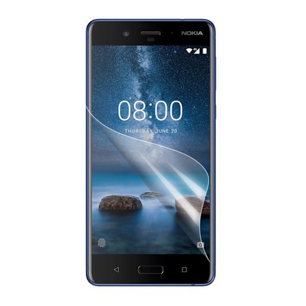 Nokia 8 Skärmskydd med putsduk Transparent
