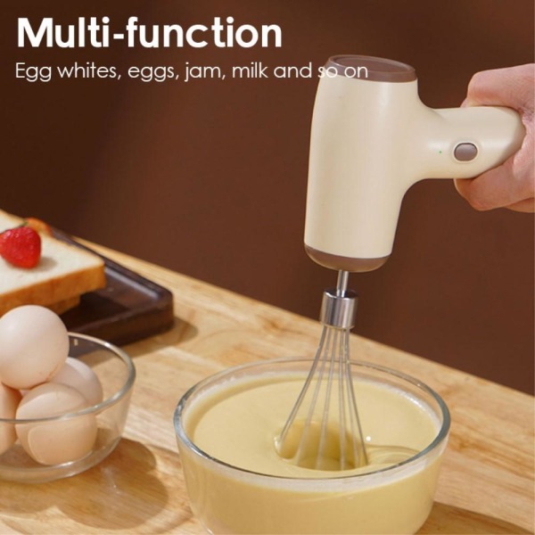 5-växlad sladdlös elektrisk handmixer Visp - Khaki Khaki