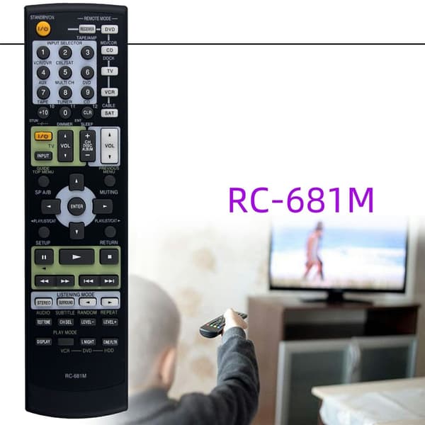 Fjernkontroll erstatning RC-681M for Onkyo forsterker Black