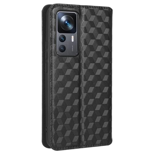 Rhombus tegnebog taske til Xiaomi 12T Pro/Xiaomi 12T - Sort Black