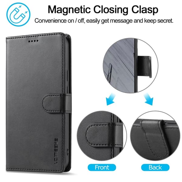 LC.IMEEKE Google Pixel 10 Pro / 10 / 9 Pro / 9 -kotelo, jalustapuhelinkotelo Black
