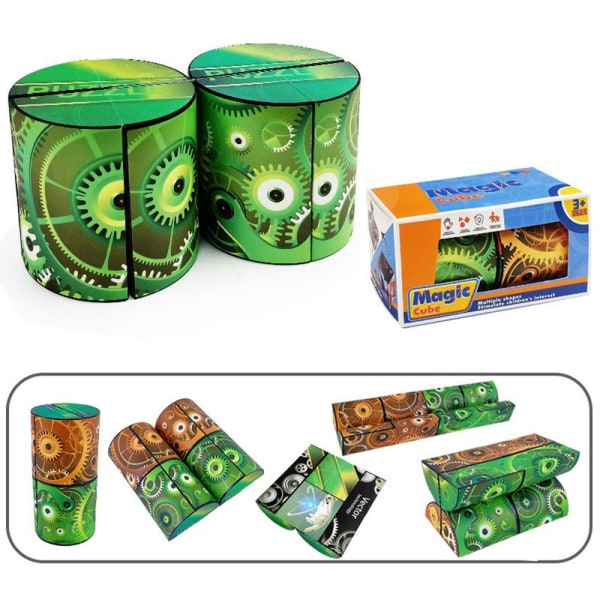 Fidget 3D Magic Cube Transformert Puslespill - Mekanisk Multicolor