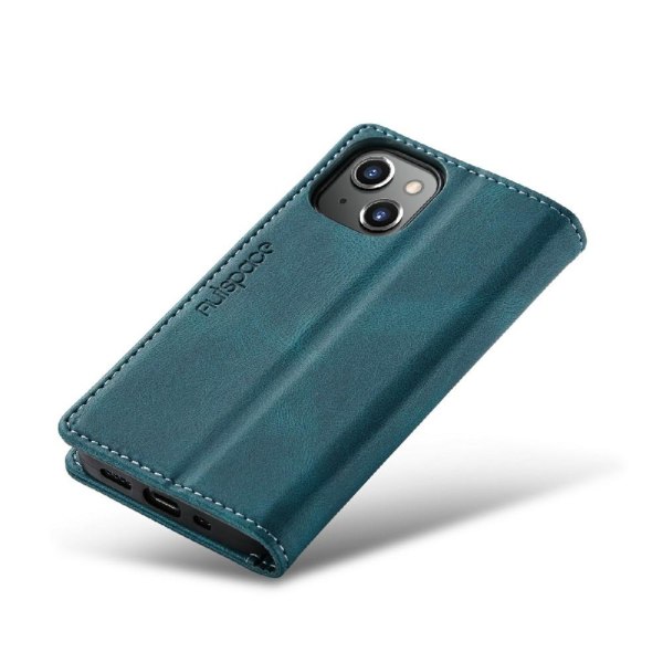 AUTSPACE A01 Retro lompakkokotelo iPhone 13 Mini - Sininen Blue