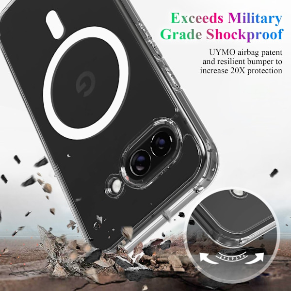 TPU Shell Case Google Pixel 9a MagSafe Transparent