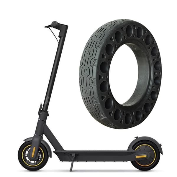 Anti - eksplosionsgummidæk til Ninebot Max G30 elektrisk scooter 2stk Black
