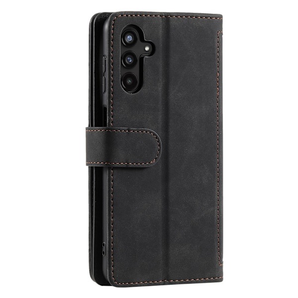 Til Samsung Galaxy S25 5G Etui med Lynlåslomme og 9 Kortlommer Black
