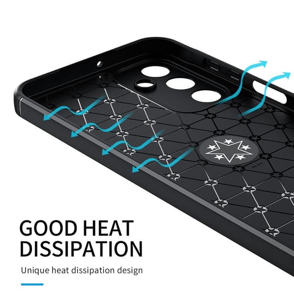Finger Ring Kickstand TPU-etui for Samsung Galaxy A15 Black
