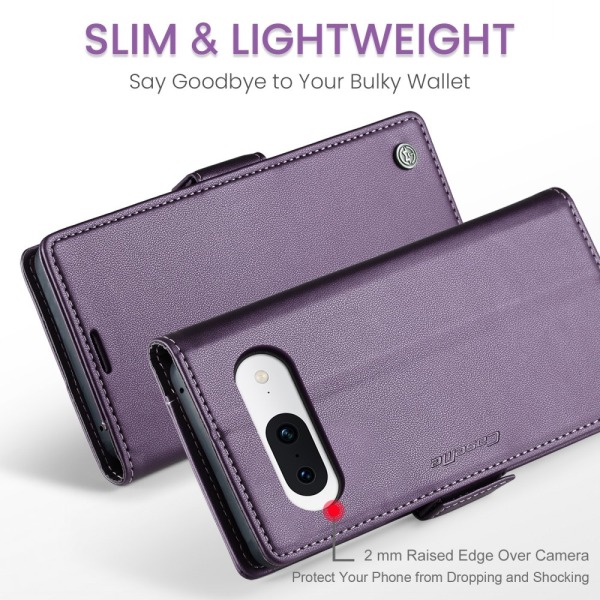 CASEME Retro Lompakkokotelo Pixel 8a Purple