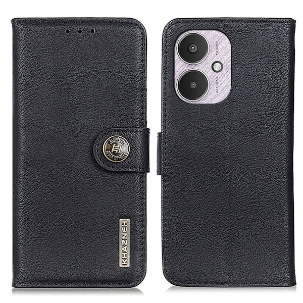 KHAZNEH Xiaomi Redmi 13C lompakkokotelon suojakuori Black