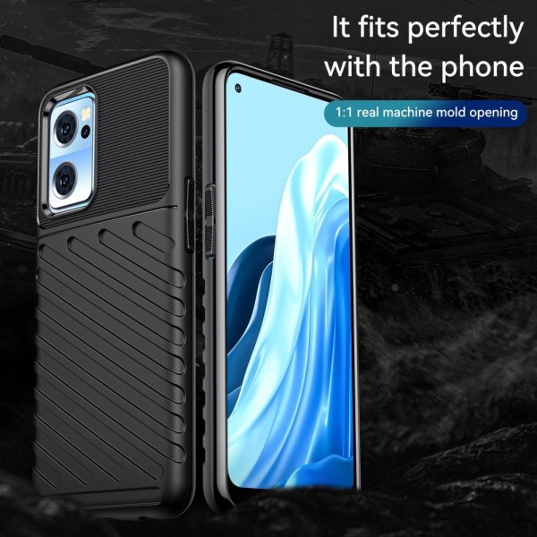 For OnePlus Nord CE 2 5G Thunder Series Tykk TPU-deksel Black