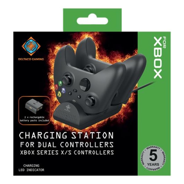 DELTACO GAMING laddningsstation för Xbox series S/X Svart